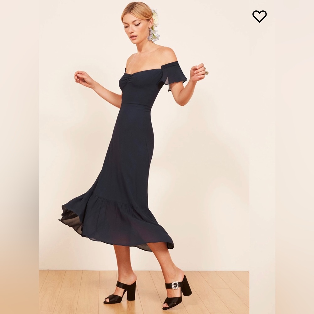 Reformation Navy Butterfly Dress size 8